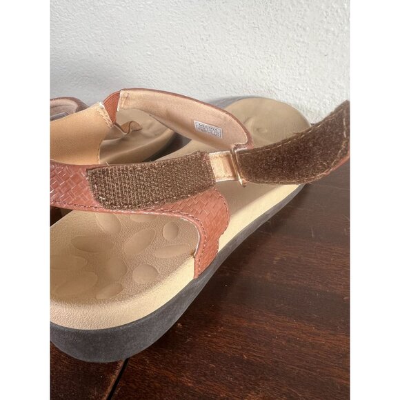 MEGNYA Orthotic Sandals Womens Sz 7.5 Brown Vegan Plantar Fasciitis Flat Feet Ho - Picture 11 of 13